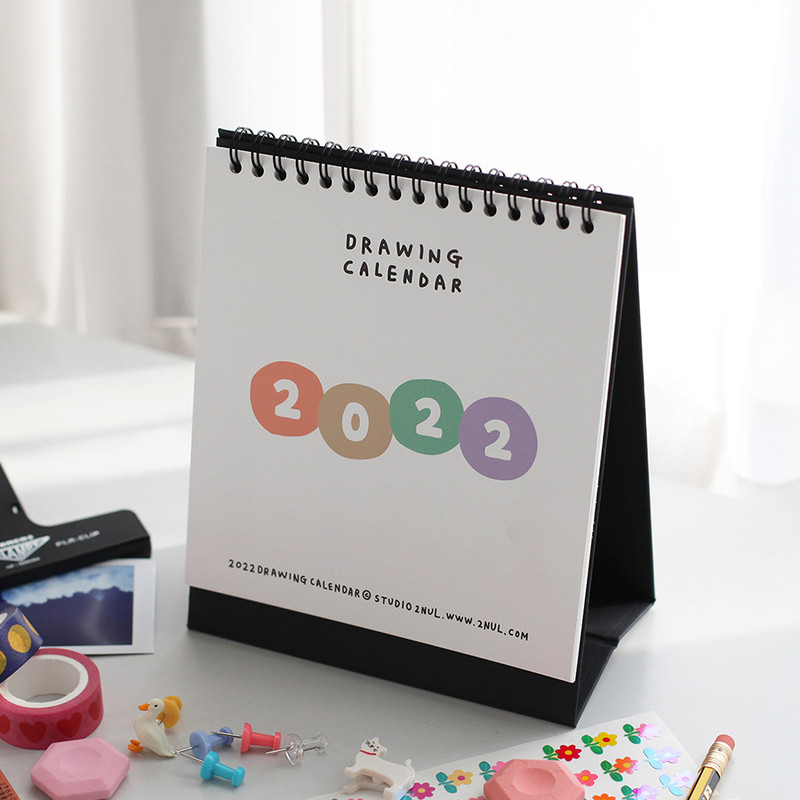2NUL 2022 Drawing Monthly Standing Desk Calendar