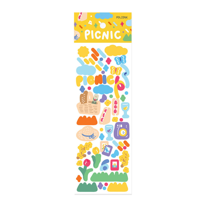 Appree Picnic Scene Glitter Removable Sticker