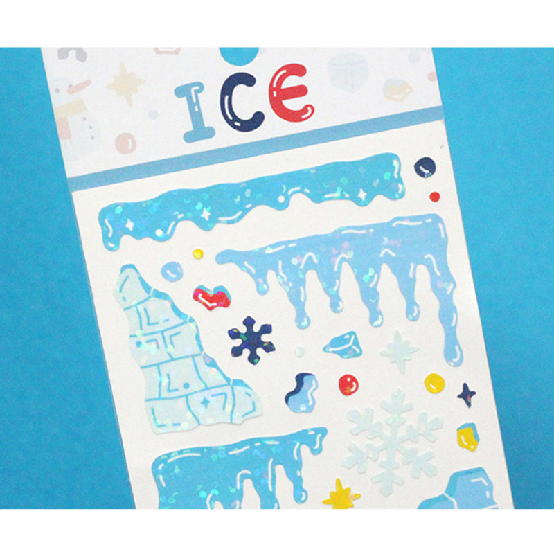 Holographic sticker - Appree Ice Frame Glitter Removable Sticker