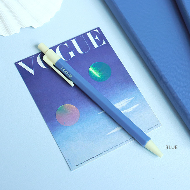 Blue - Indigo Prism 0.5 mm retractable black ink ballpoint pen