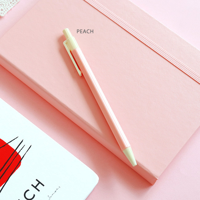 Peach - Indigo Prism 0.5 mm retractable black ink ballpoint pen