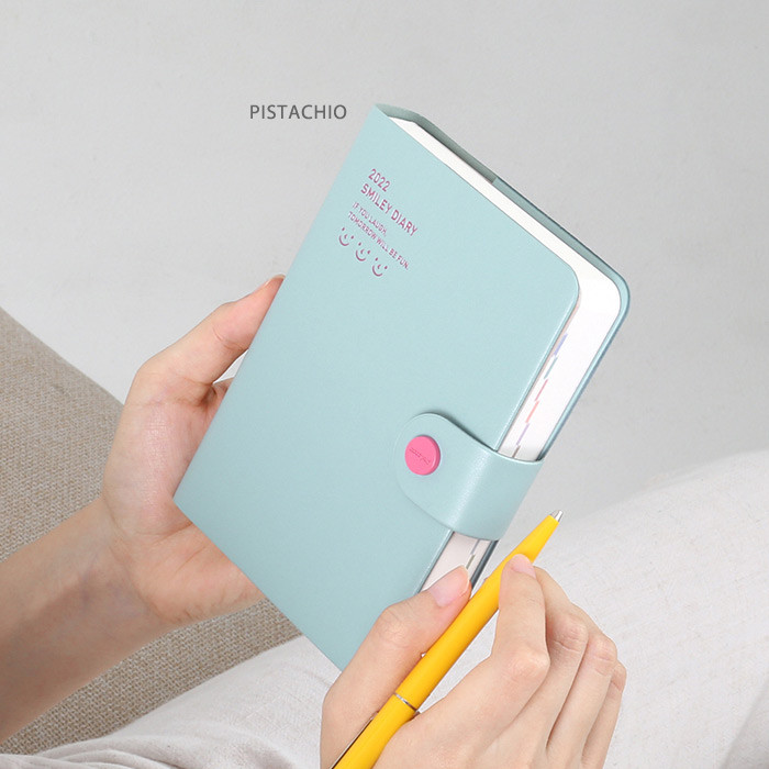 Pistachio - Monopoly 2022 Smiley Dated Daily Diary With Tray