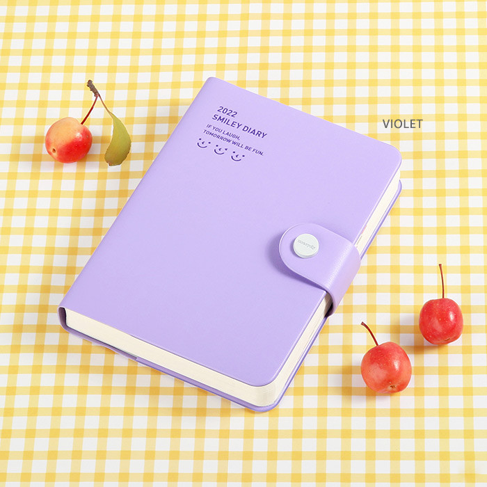 Violet - Monopoly 2022 Smiley Dated Daily Diary With Tray