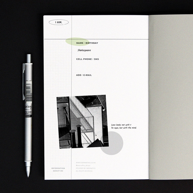 Personal data - Wanna This Street Dateless Weekly Diary Journal