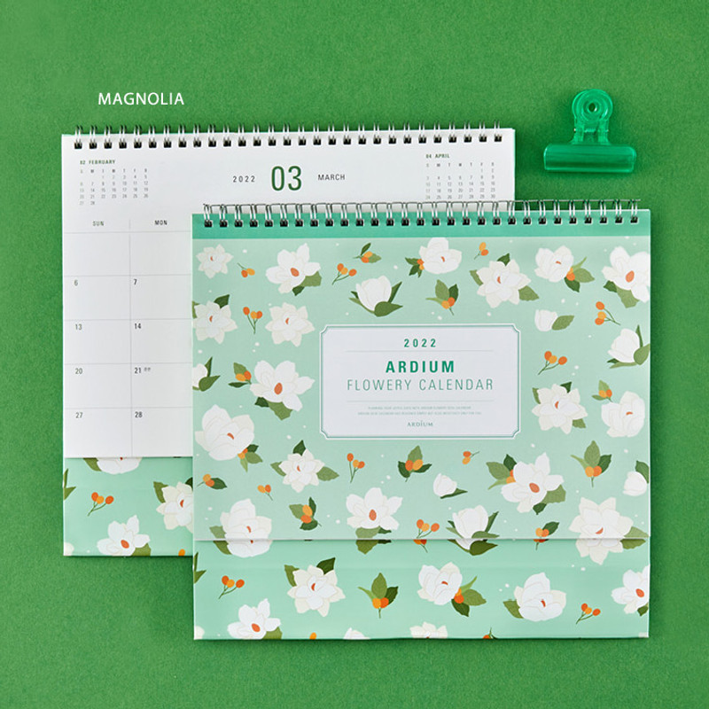 Magnolia - Ardium 2022 Flowery Monthly Desk Calendar Magnolia - Ardium 2022 Flowery Monthly Desk Calendar