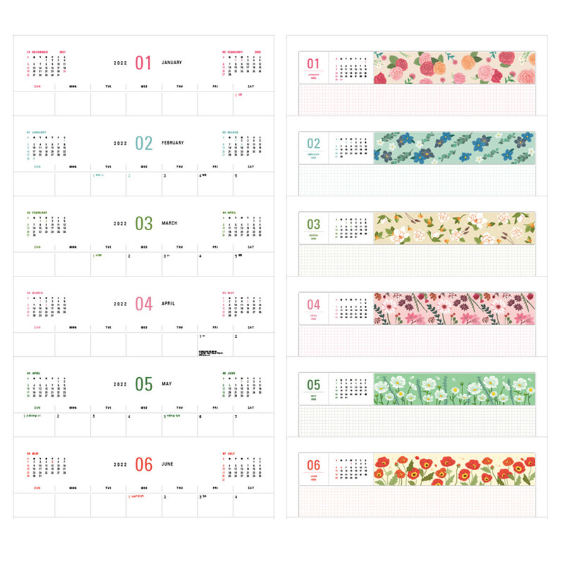 Calendar pages - Ardium 2022 Flowery Monthly Desk Calendar Calendar pages - Ardium 2022 Flowery Monthly Desk Calendar
