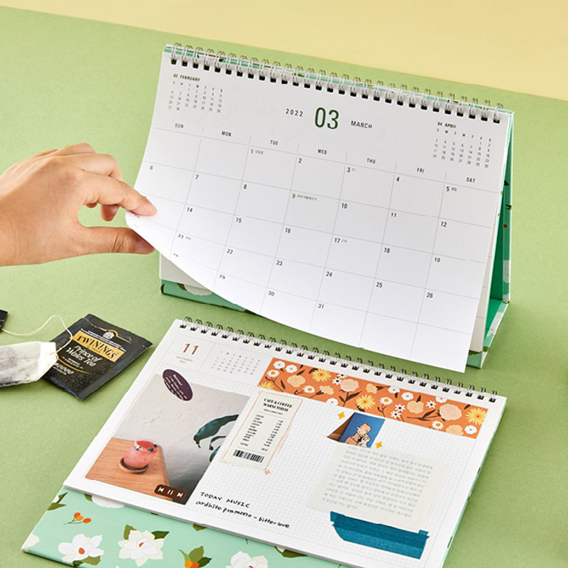 Ardium 2022 Flowery Monthly Desk Calendar Ardium 2022 Flowery Monthly Desk Calendar