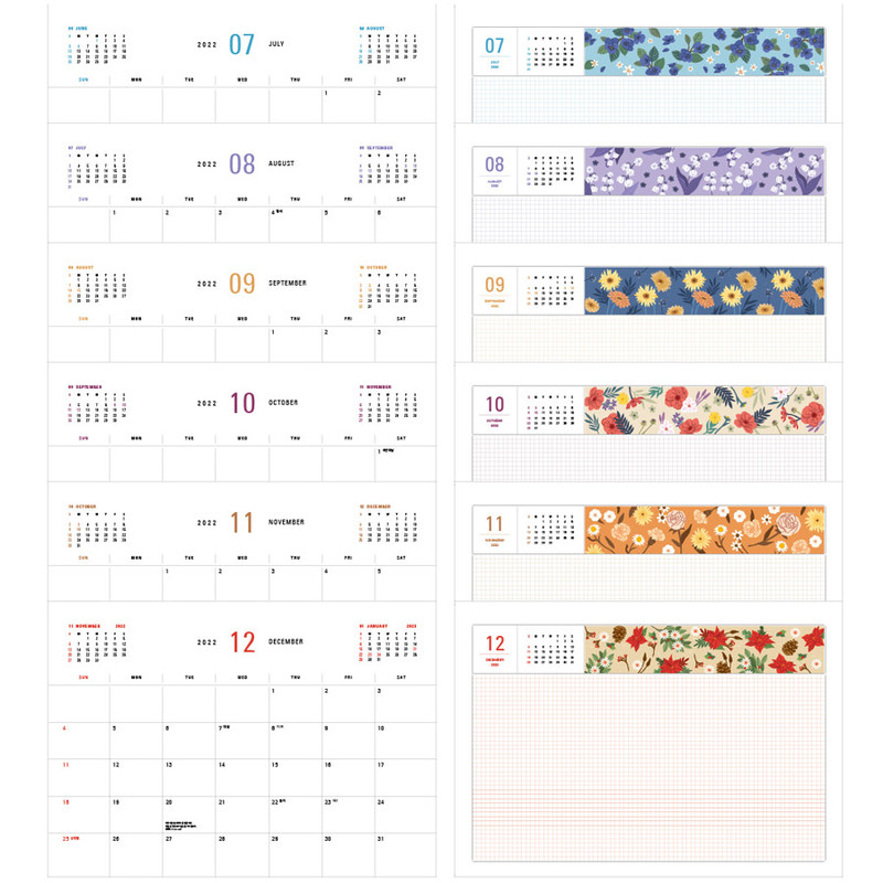 Calendar pages - Ardium 2022 Flowery Monthly Desk Calendar Calendar pages - Ardium 2022 Flowery Monthly Desk Calendar