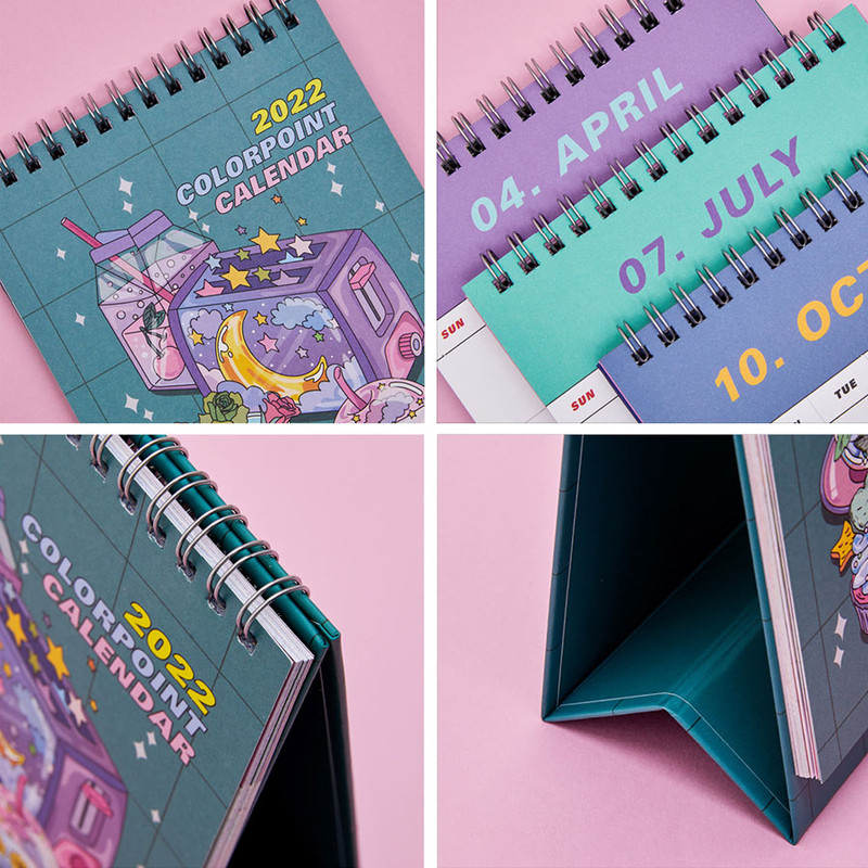 Detail of Calendar pages - Ardium 2022 ColorPoint Monthly Desk Calendar