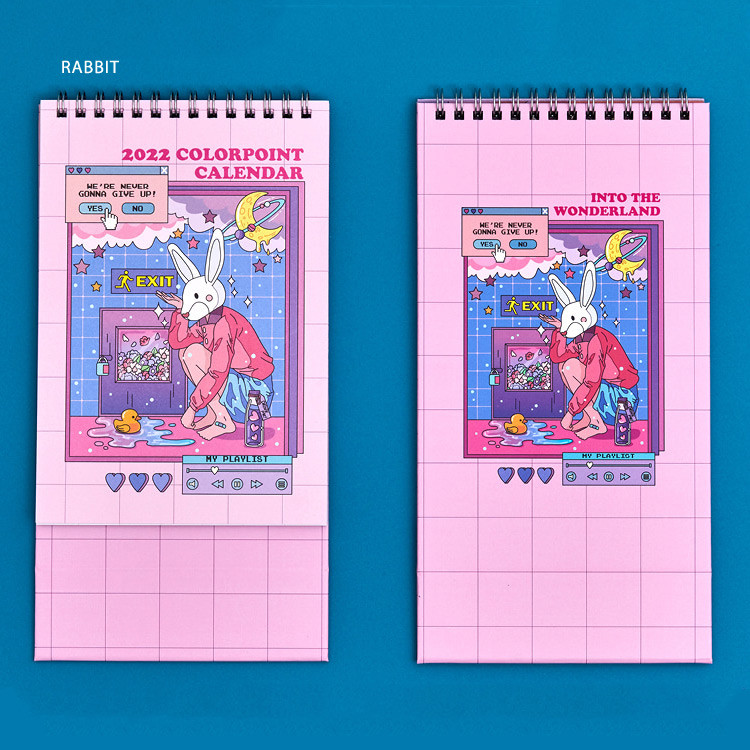 Rabbit - Ardium 2022 ColorPoint Monthly Desk Calendar