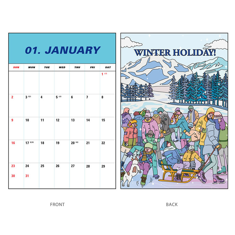 Calendar pages - Ardium 2022 ColorPoint Monthly Desk Calendar