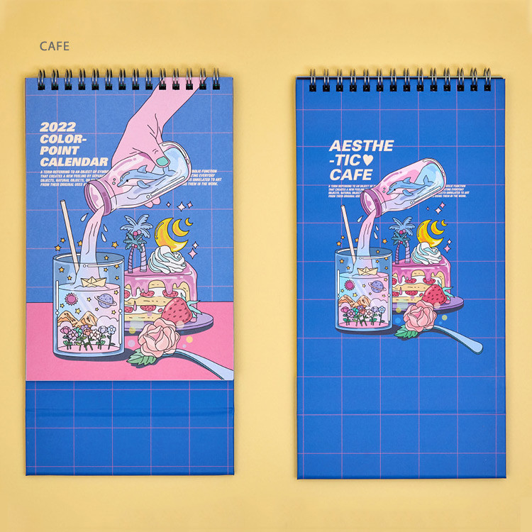 Cafe - Ardium 2022 ColorPoint Monthly Desk Calendar