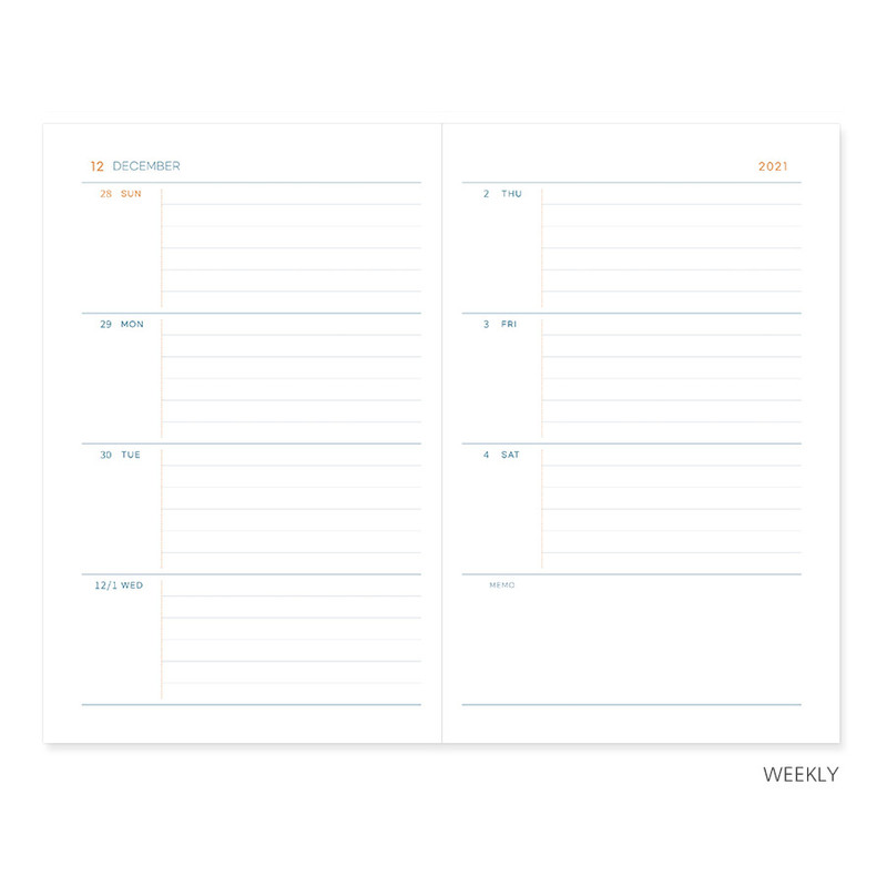 Weekly plan - Indigo 2022 The Basic A5 Dated Weekly Diary Planner