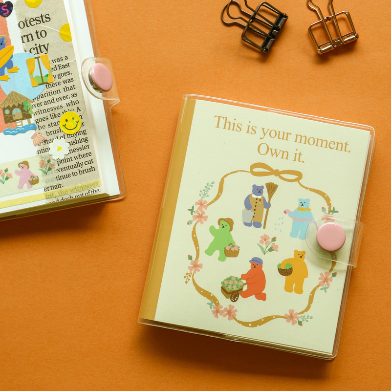 Dailylike Jelly Bear Mini PVC Cover Blank Notebook