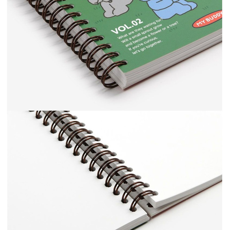 Detail of Dailylike My Buddy Garden A5 Wire Bound Blank Notebook