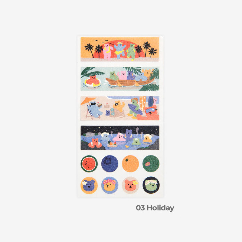 Dailylike Jelly Bear Holiday Paper Sticker Set Dailylike Jelly Bear Holiday Paper Sticker Set