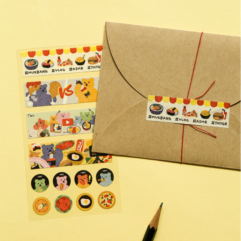 Usage example - Dailylike Jelly Bear Mukbang Paper Sticker Set Usage example - Dailylike Jelly Bear Mukbang Paper Sticker Set