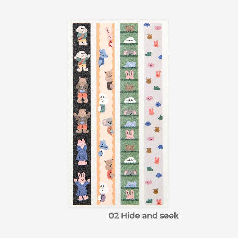 Usage example - Dailylike My Buddy Hide And Seek Paper Sticker Set