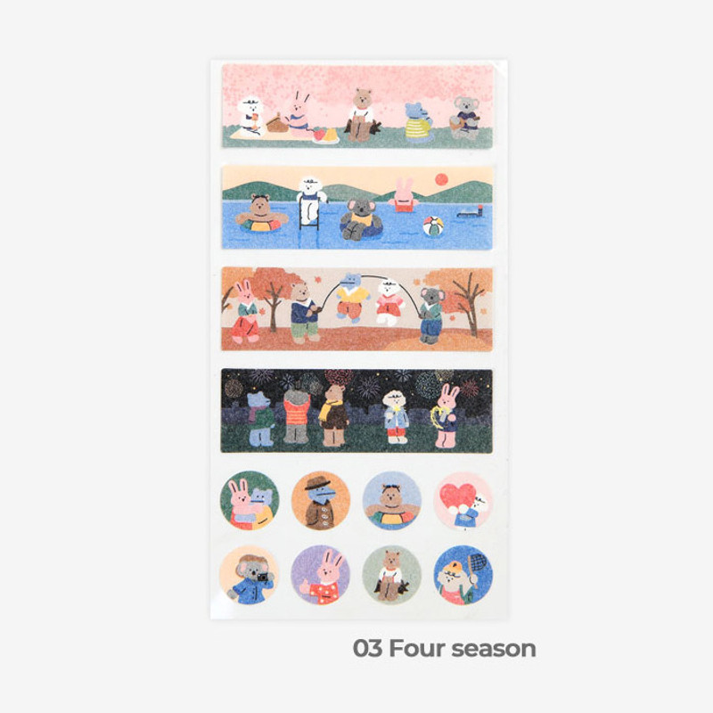 Dailylike My Buddy Four Season Paper Sticker Set