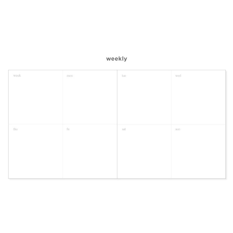 Weekly plan - 2NUL Square Drawing Dateless Weekly Diary Journal Ver2 Weekly plan - 2NUL Square Drawing Dateless Weekly Diary Journal Ver2