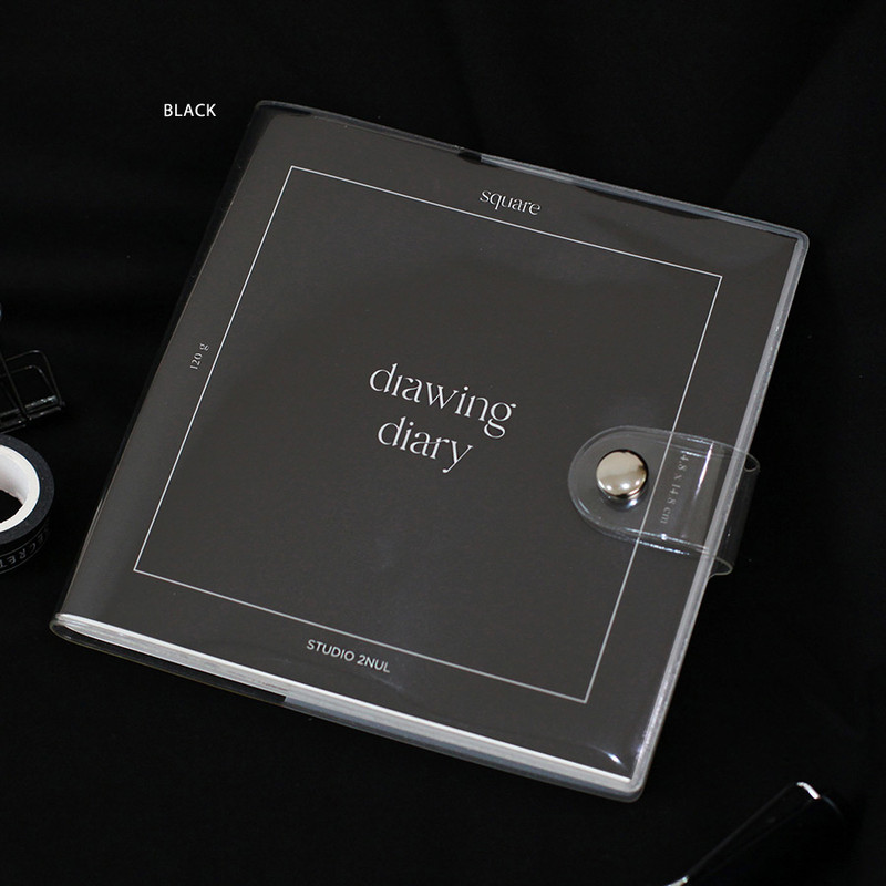 Black - 2NUL Square Drawing Dateless Weekly Diary Journal Ver2 Black - 2NUL Square Drawing Dateless Weekly Diary Journal Ver2