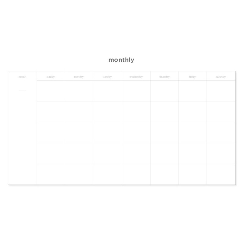 Monthly plan - 2NUL Square Drawing Dateless Weekly Diary Journal Ver2 Monthly plan - 2NUL Square Drawing Dateless Weekly Diary Journal Ver2