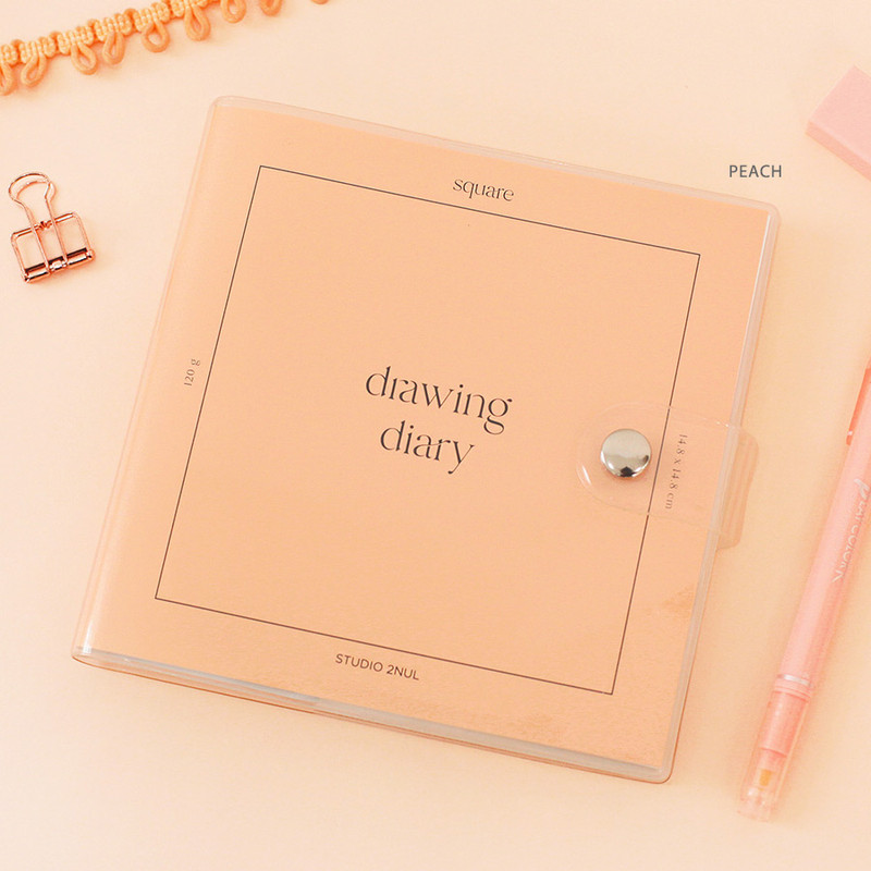 Peach - 2NUL Square Drawing Dateless Weekly Diary Journal Ver2 Peach - 2NUL Square Drawing Dateless Weekly Diary Journal Ver2