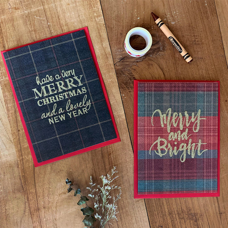 DBD Check Christmas Card with Envelope DBD Check Christmas Card with Envelope