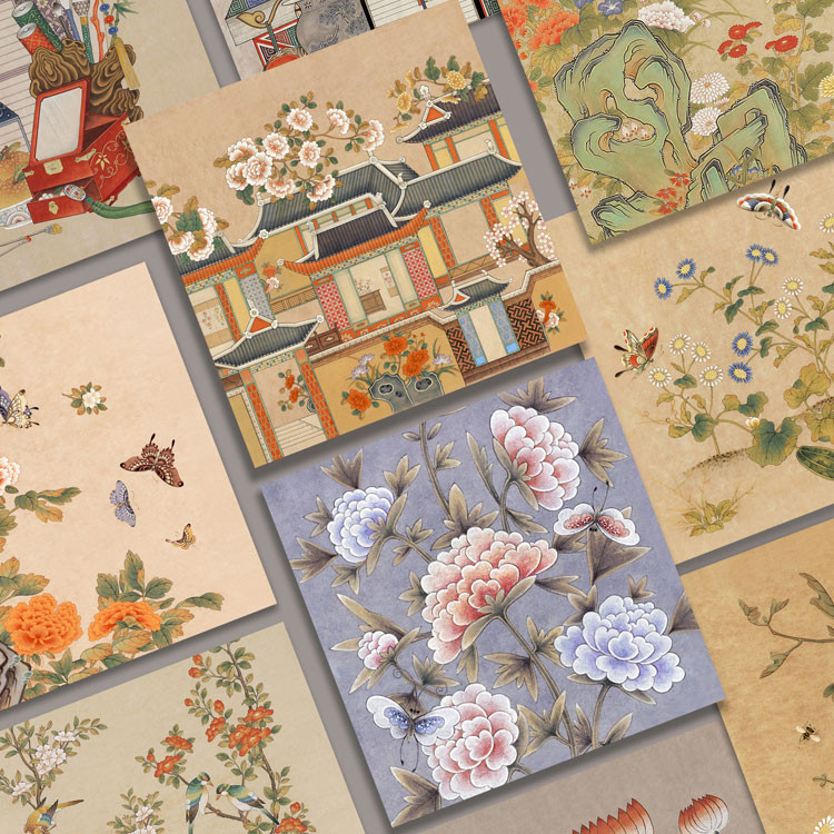 OCHAE Minhwa 12 Cards and 12 Envelopes with Giftbox Set