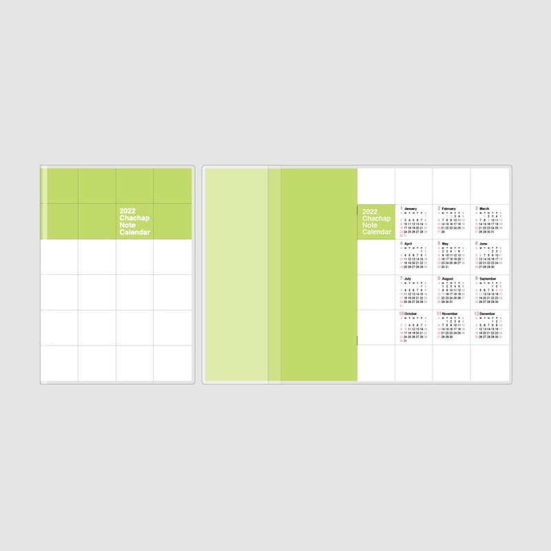 Chachap 2022 Simple Note Dated Monthly Planner