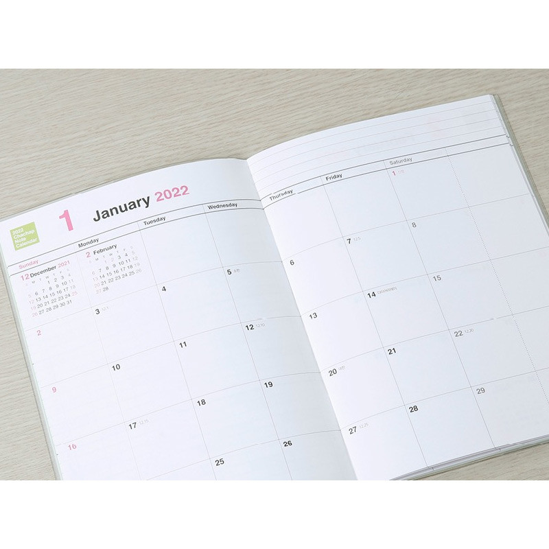 Chachap 2022 Simple Note Dated Monthly Planner