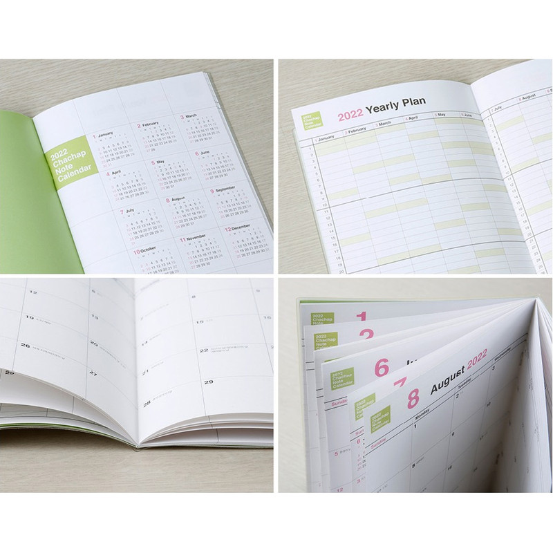 Detail of Chachap 2022 Simple Note Dated Monthly Planner