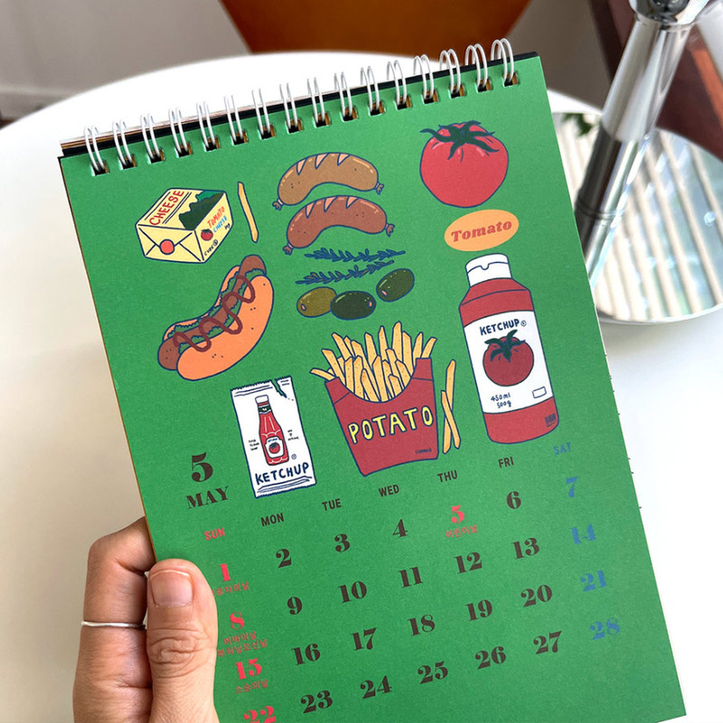 Design Comma-B 2022 Retro Dated Monthly Desk Calendar