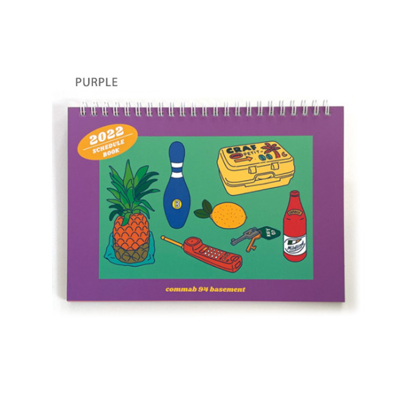 Purple - Design Comma-B 2022 Handy A5 Wirebound Dated Monthly Planner Purple - Design Comma-B 2022 Handy A5 Wirebound Dated Monthly Planner