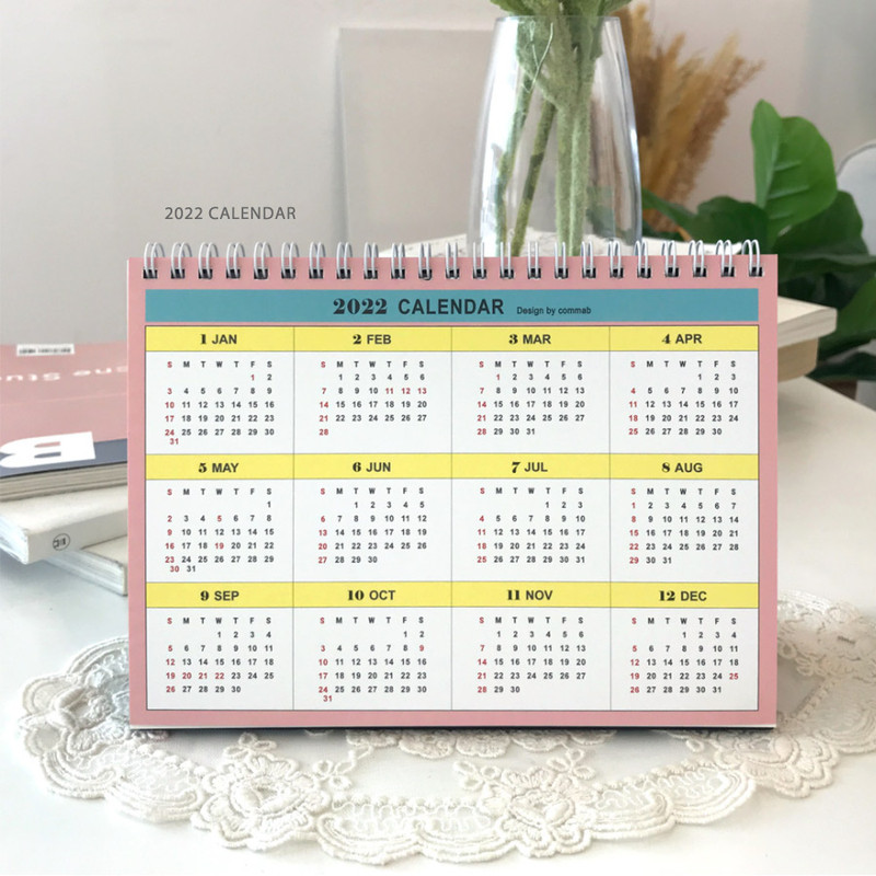 2022 calendar - Design Comma-B 2022 Standing A5 Dated Monthly Desk Planner