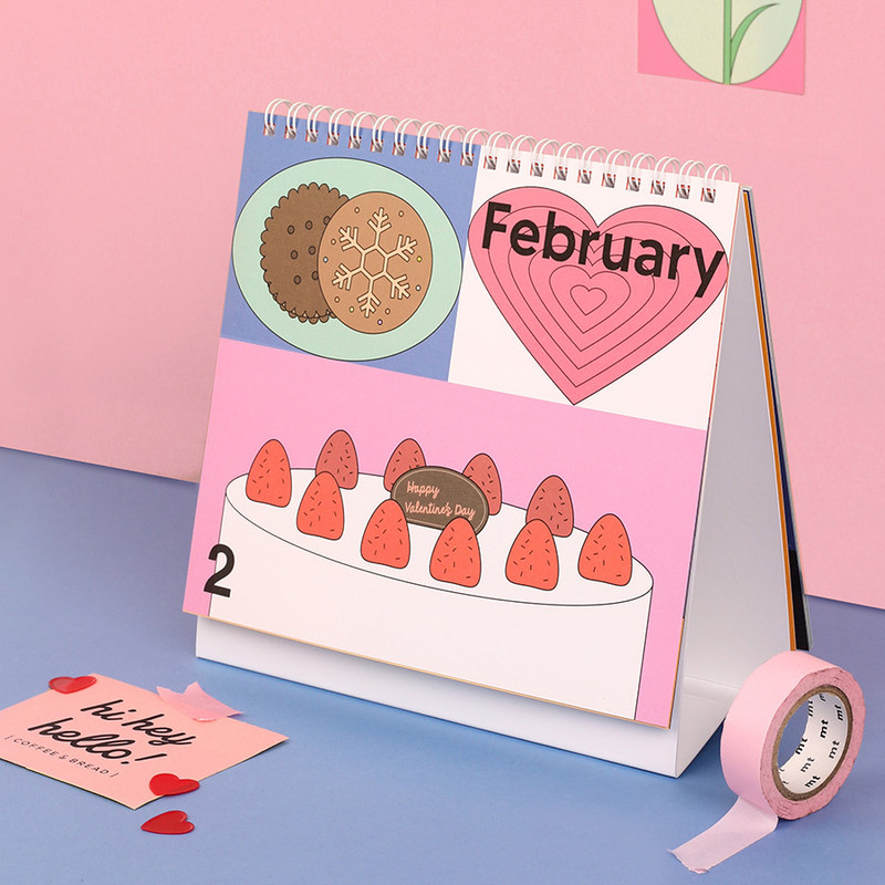 Dash And Dot 2022 Young Monthly Desk Standing Calendar