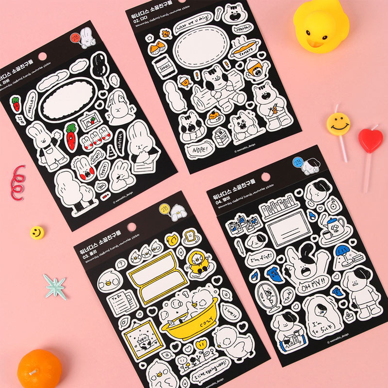 Wanna This Childhood Friends Paper Removable Sticker Set Wanna This Childhood Friends Paper Removable Sticker Set