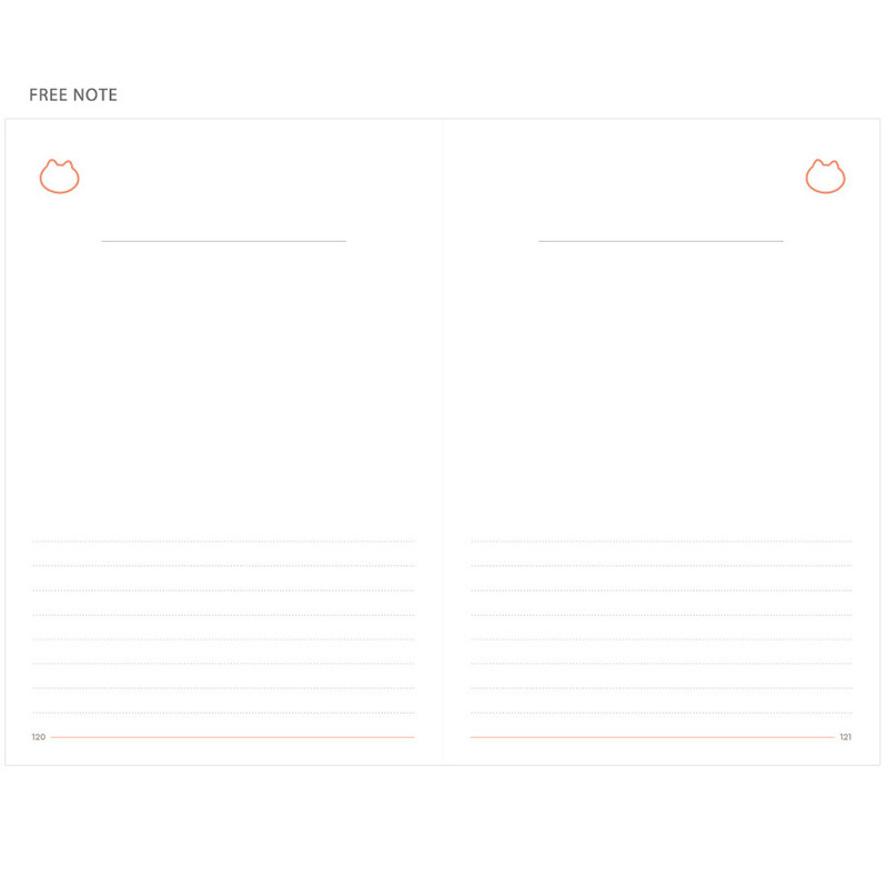 Free note - Nacoo Anyang Dateless Weekly Diary Planner Free note - Nacoo Anyang Dateless Weekly Diary Planner