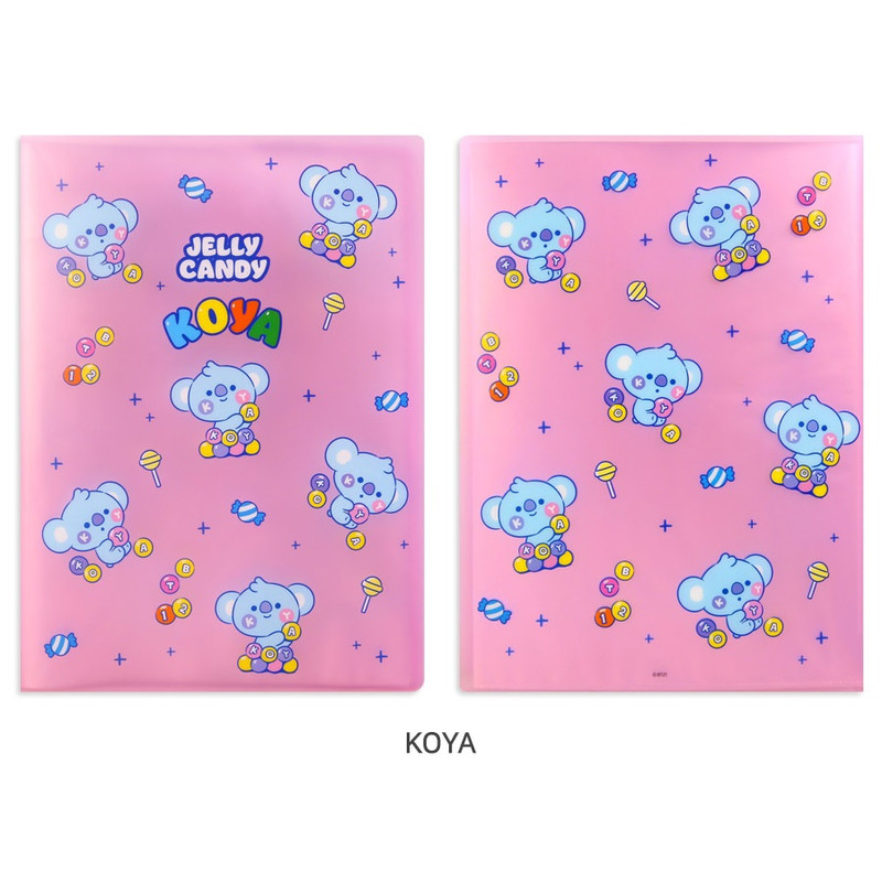 KOYA - BT21 Jelly Candy A4 Display Book with 20 Clear Pocket KOYA - BT21 Jelly Candy A4 Display Book with 20 Clear Pocket