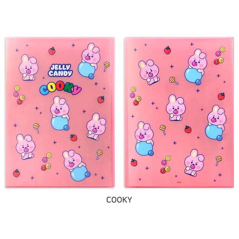 COOKY - BT21 Jelly Candy A4 Display Book with 20 Clear Pocket COOKY - BT21 Jelly Candy A4 Display Book with 20 Clear Pocket