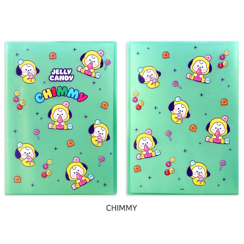CHIMMY - BT21 Jelly Candy A4 Display Book with 20 Clear Pocket CHIMMY - BT21 Jelly Candy A4 Display Book with 20 Clear Pocket