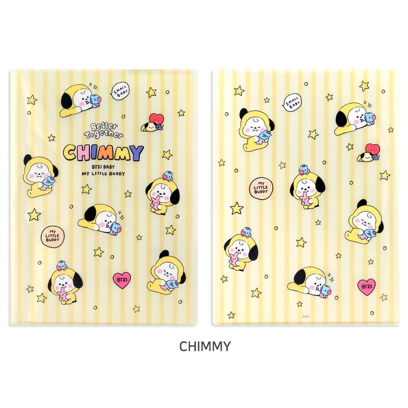 CHIMMY - BT21 Little Buddy A4 Display Book with 20 Clear Pocket CHIMMY - BT21 Little Buddy A4 Display Book with 20 Clear Pocket