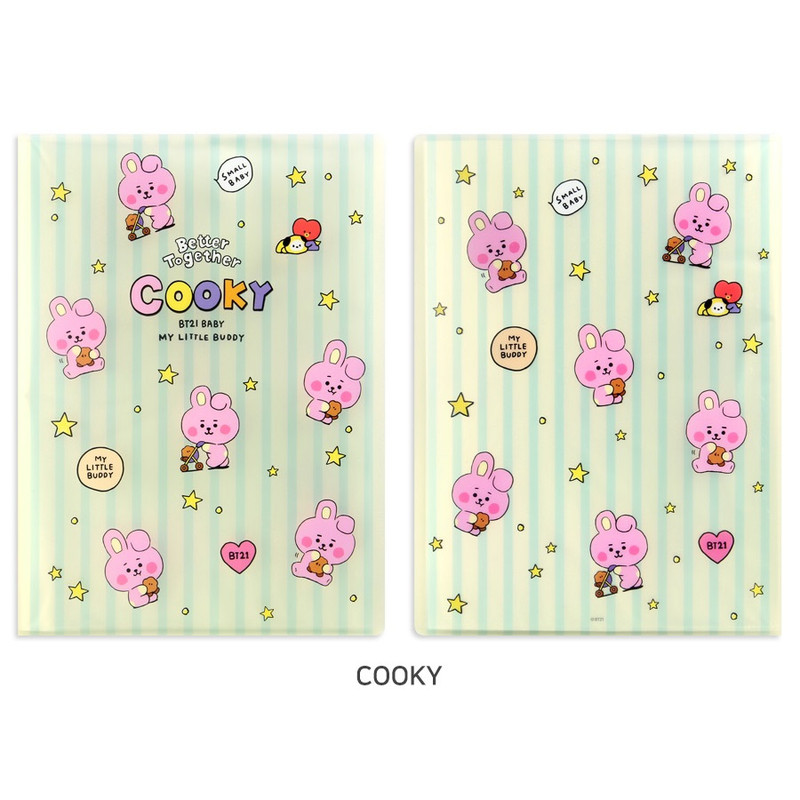 COOKY - BT21 Little Buddy A4 Display Book with 20 Clear Pocket COOKY - BT21 Little Buddy A4 Display Book with 20 Clear Pocket
