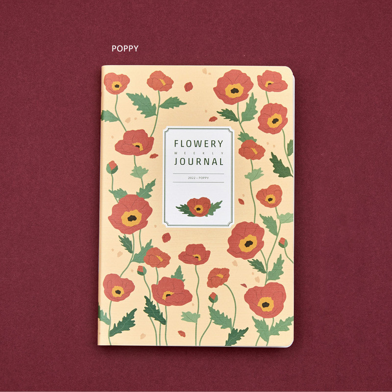 Poppy - Ardium 2022 Flowery Dated Weekly Diary Journal