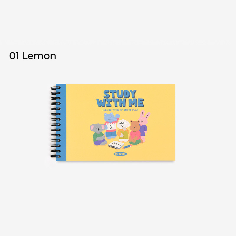 Lemon - Dailylike My Buddy 6 Months Dateless Weekly Study Planner Lemon - Dailylike My Buddy 6 Months Dateless Weekly Study Planner