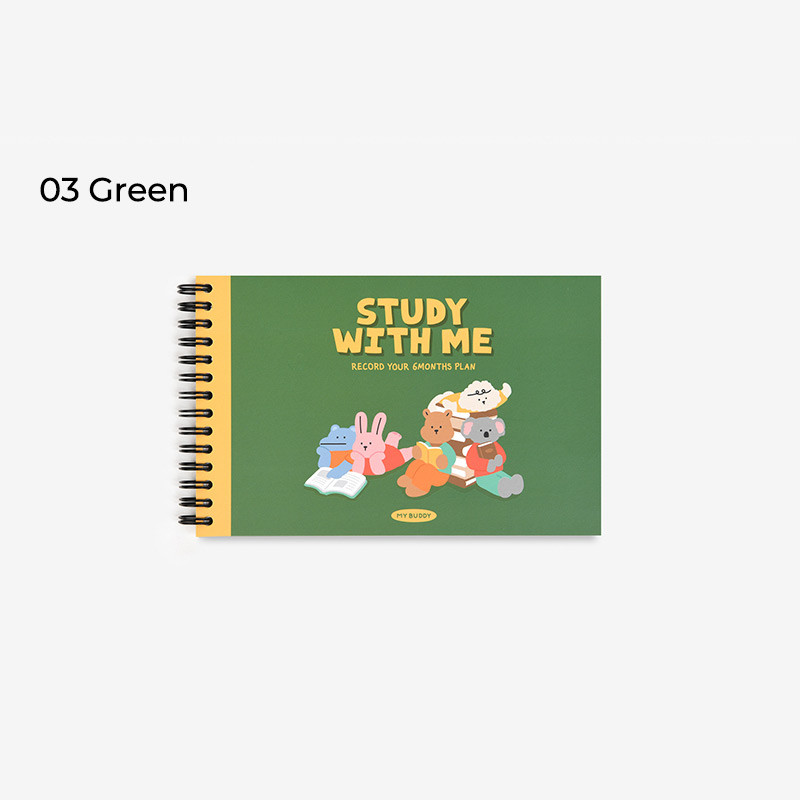 Green - Dailylike My Buddy 6 Months Dateless Weekly Study Planner Green - Dailylike My Buddy 6 Months Dateless Weekly Study Planner