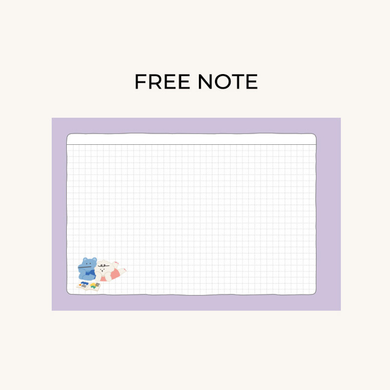 Free note - Dailylike My Buddy 6 Months Dateless Weekly Study Planner Free note - Dailylike My Buddy 6 Months Dateless Weekly Study Planner