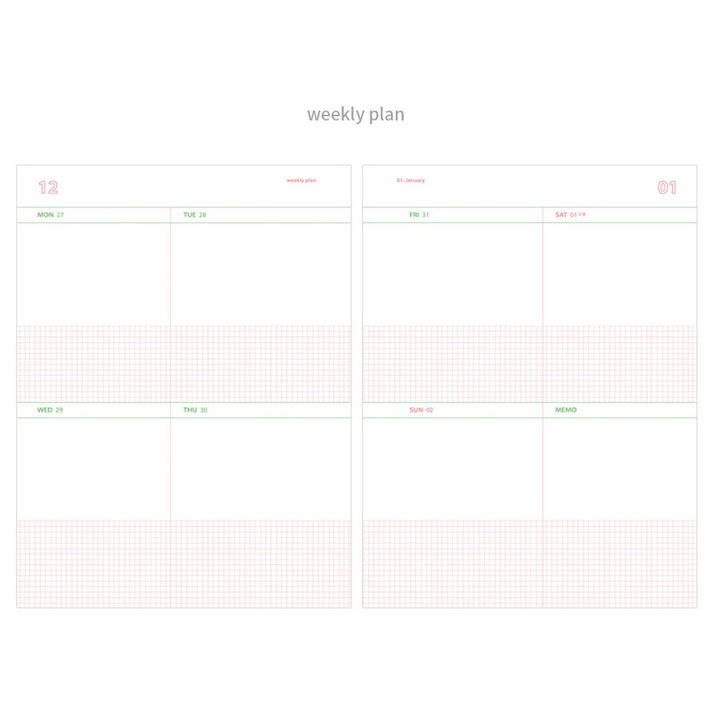 Weekly plan - ROMANE 2022 365 6-Ring A5 Dated Weekly Diary Planner