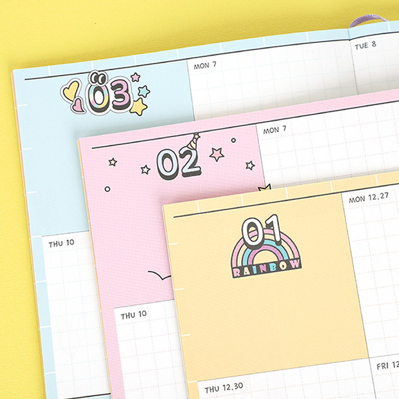 Illustration - PLEPLE 2022 Witty Dated Weekly Diary Planner with Sticker