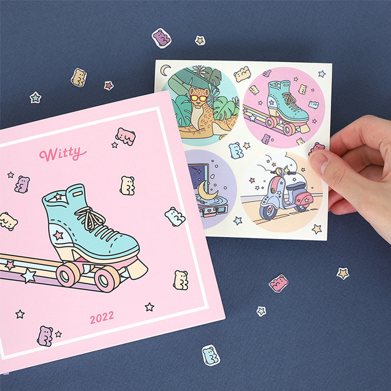 Comes with removable sticker - PLEPLE 2022 Witty Dated Weekly Diary Planner with Sticker